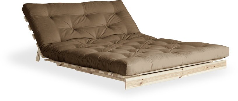 Canapé - lit marron en pin massif Roots 140 - Karup Design - The Cool Republic