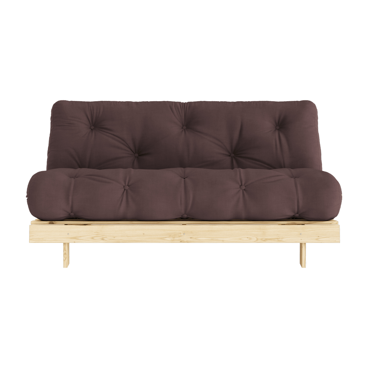 Canapé-lit marron en pin massif Roots 160 - Karup Design - The Cool Republic