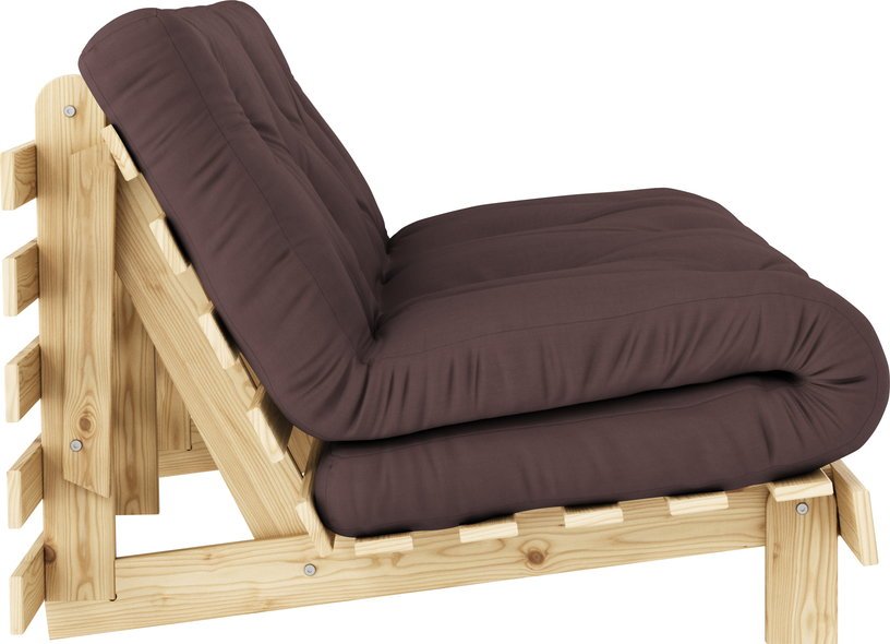 Canapé - lit marron en pin massif Roots 160 - Karup Design - The Cool Republic