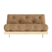 Canapé-lit mocca en pin massif Roots 160 - Karup Design - The Cool Republic