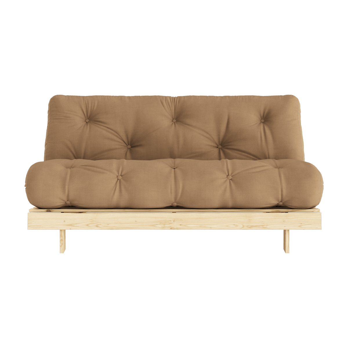 Canapé-lit mocca en pin massif Roots 160 - Karup Design - The Cool Republic