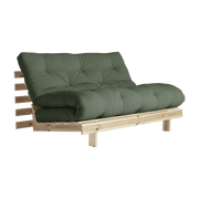 Canapé-lit vert clair en pin massif Roots 140 - Karup Design - The Cool Republic