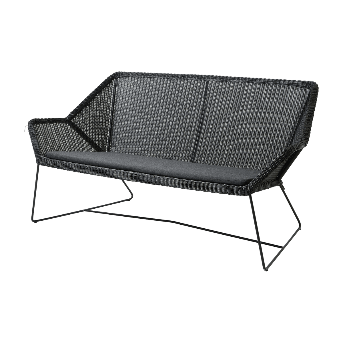 Canapé noir avec coussin d'assise noir Breeze - Cane-Line - The Cool Republic