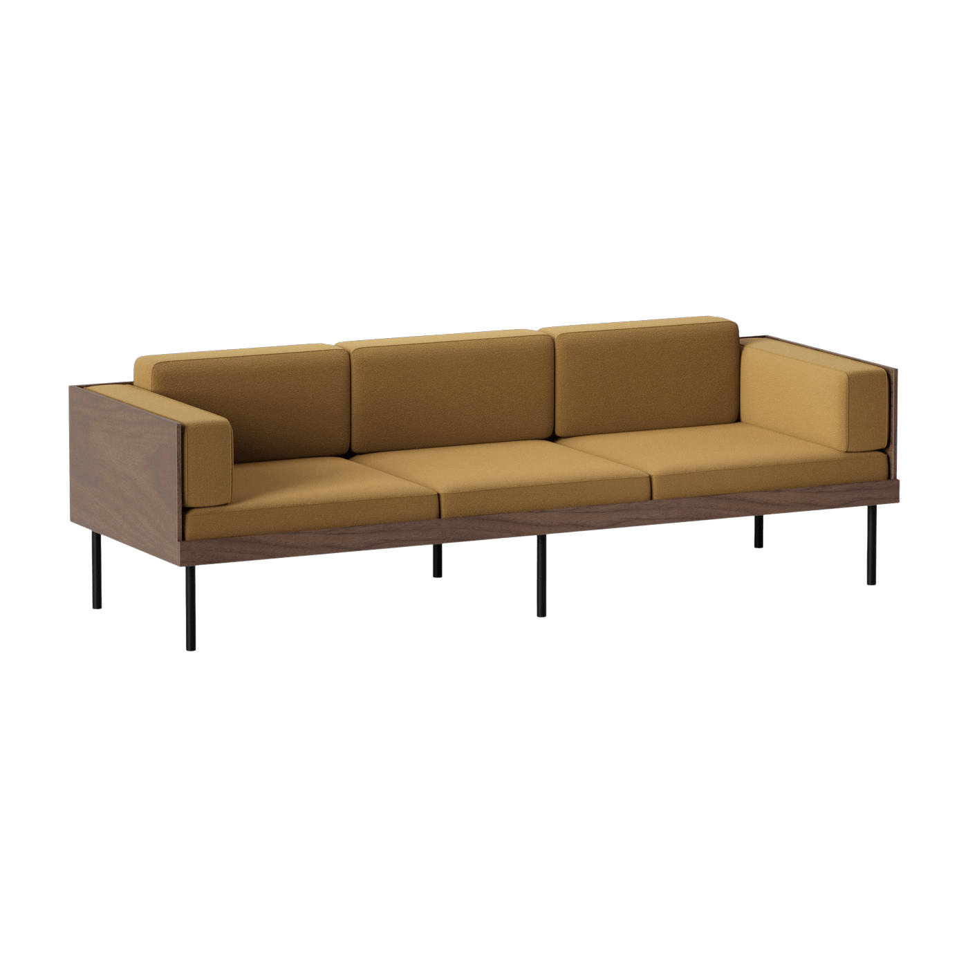 Canapé ocre en bois Cut - Kann Design - The Cool Republic