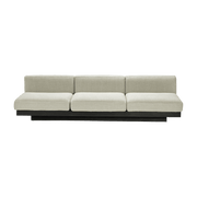 Three-seater sofa in black wood and beige cushions 287 x 115 x 72 cm Rudolph - Serax - The Cool Republic