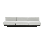 Three-seater sofa in black wood and white cushions 287 x 115 x 72 cm Rudolph - Serax - The Cool Republic