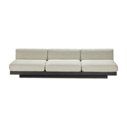 Rudolph three-seater sofa in black wood and white bone cushions 287 x 115 x 72 cm - Serax - The Cool Republic