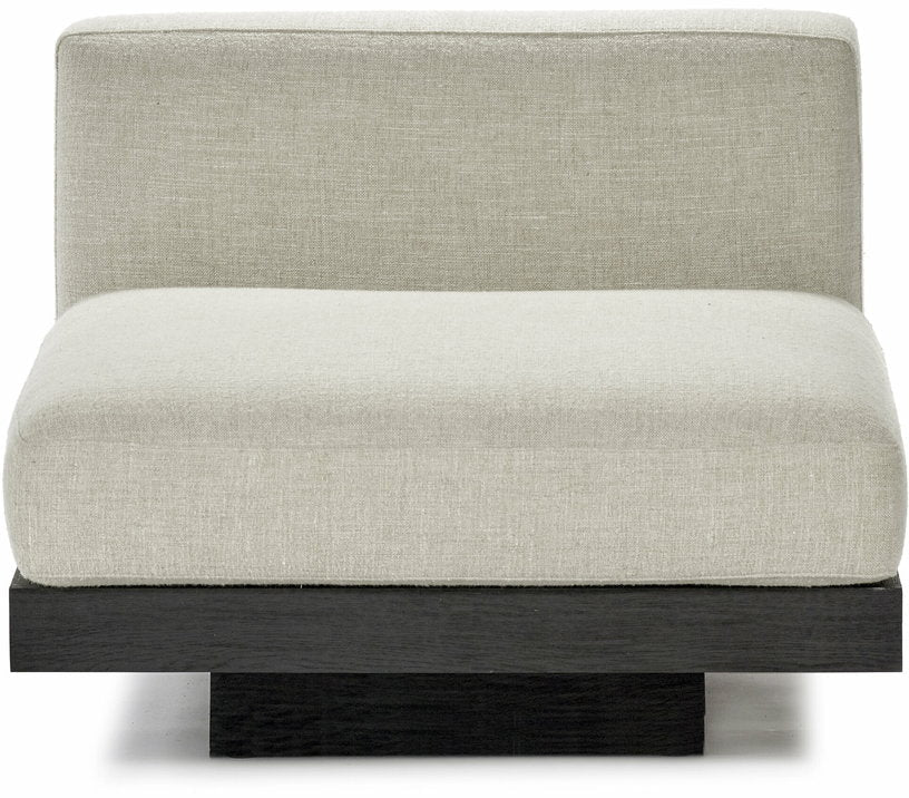 Canapé une place en bois noir et coussins blanc os 96 x 115 x 72 cm Rudolph - Serax - The Cool Republic