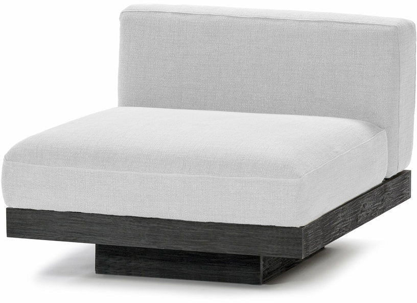 Canapé une place en bois noir et coussins blancs 96 x 115 x 72 cm Rudolph - Serax - The Cool Republic