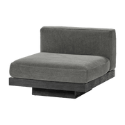 Single sofa in black wood and smoke colored cushions 96 x 115 x 72 cm Rudolph - Serax - The Cool Republic