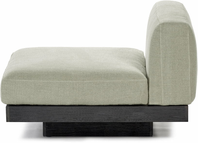 Canapé une place en bois noir et coussins couleur sable 96 x 115 x 72 cm Rudolph - Serax - The Cool Republic