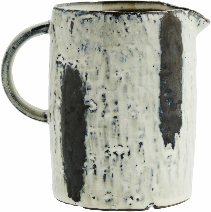 Carafe en céramique bleue et blanche - Madam Stoltz - The Cool Republic