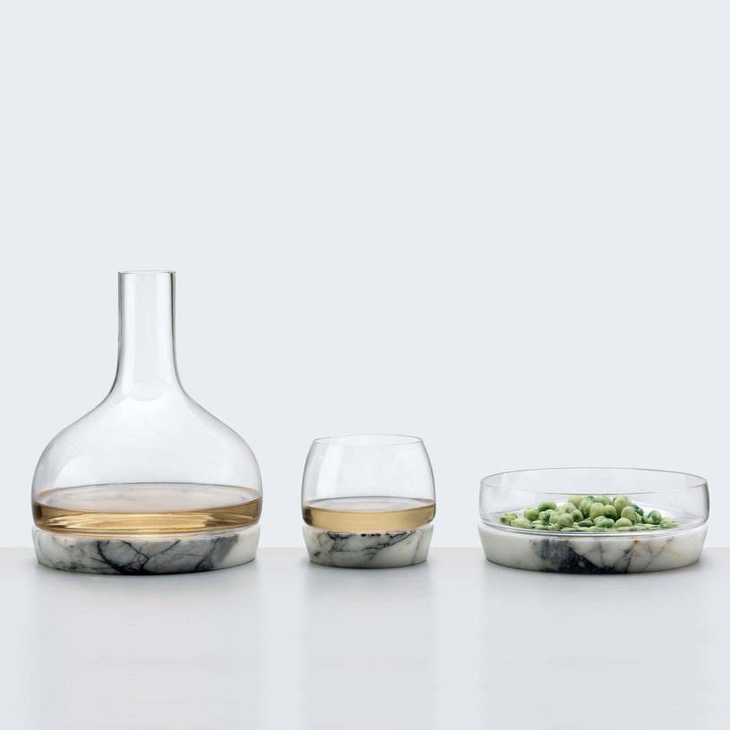 Carafe en verre avec base en marbre Chill - Nude Glass - The Cool Republic