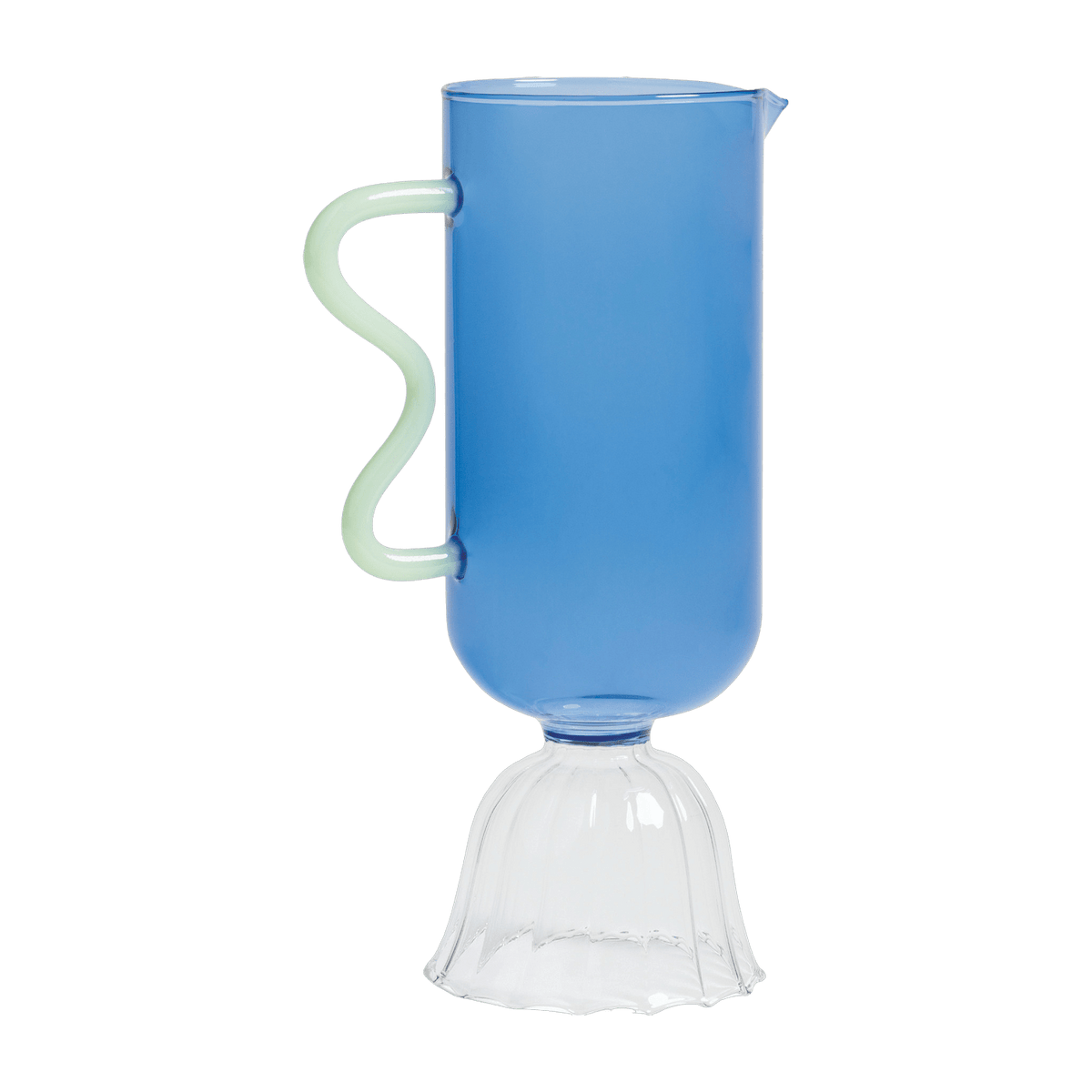 Carafe en verre bleu 0,7 L Tulip - &Klevering - The Cool Republic