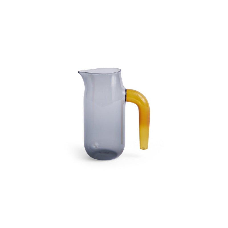 Carafe en verre gris charbon et orange 10 x 10 x 20 cm Jug - HAY - The Cool Republic
