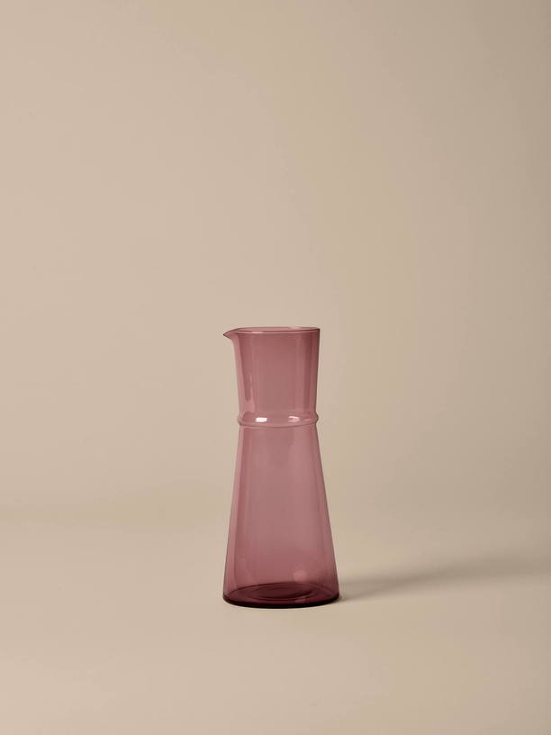 Carafe en verre recyclé mauve 11x25cm Boya - Ferm living - The Cool Republic