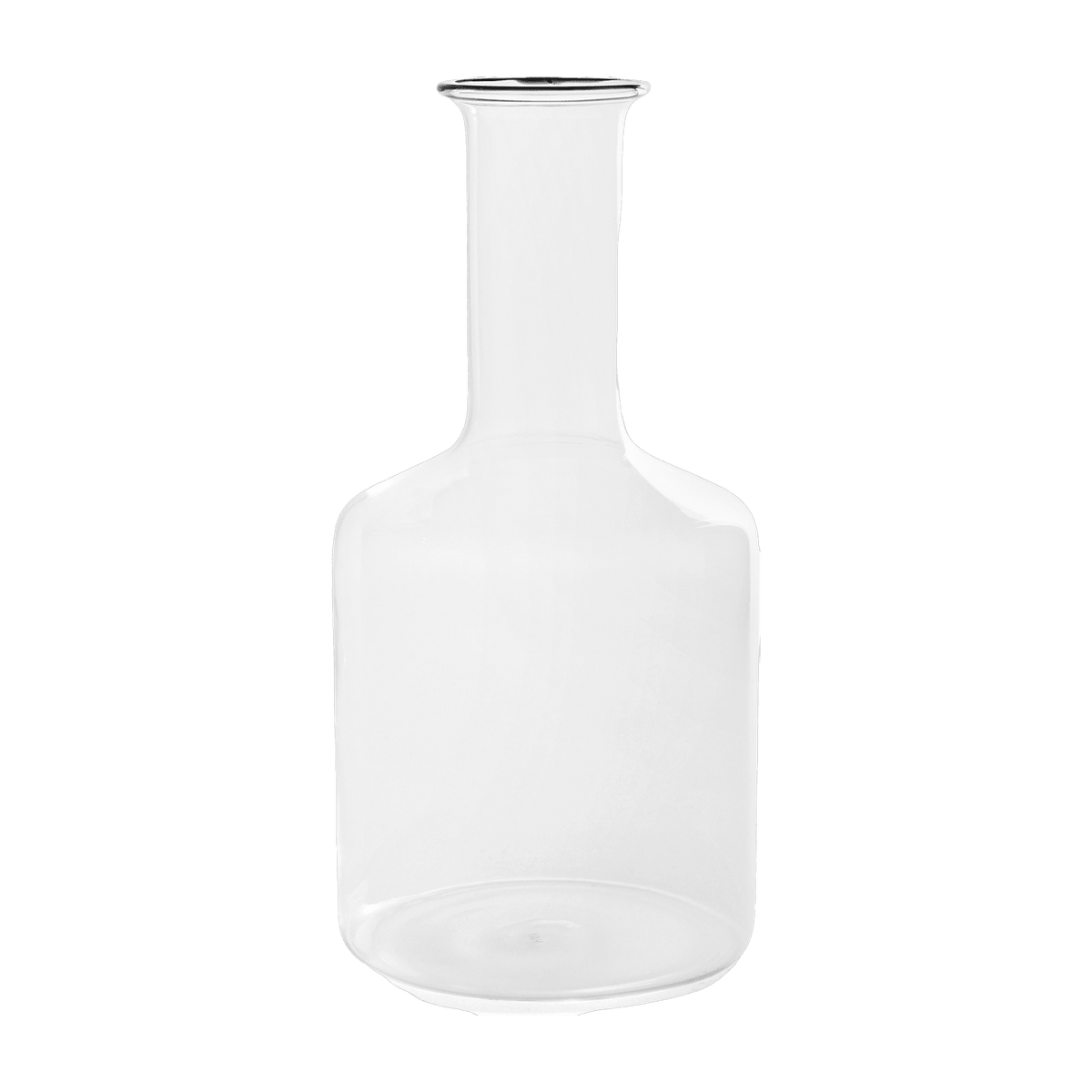 Carafe en verre transparent avec bord noir Rim - HAY - The Cool Republic