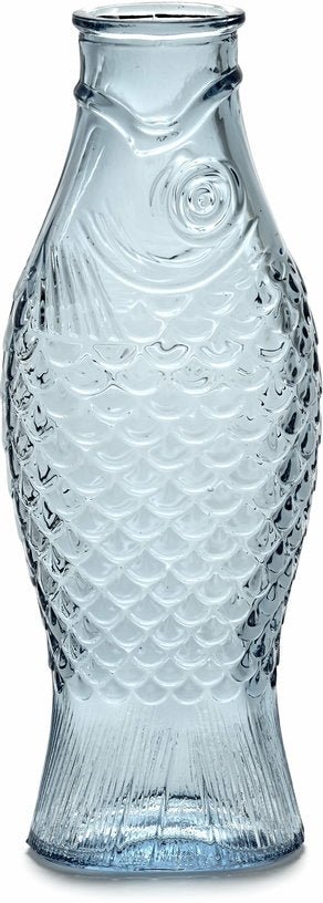 Carafe en verre transparent bleu clair 85cL Fish&Fish - Serax - The Cool Republic