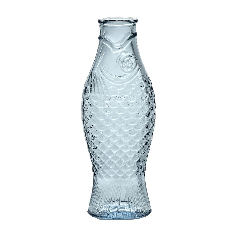 Carafe en verre transparent bleu clair 85cL Fish&Fish - Serax - The Cool Republic