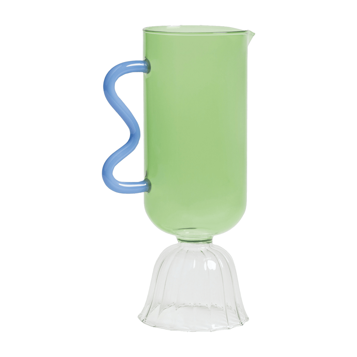 Carafe en verre vert 0,7 L Tulip - &Klevering - The Cool Republic