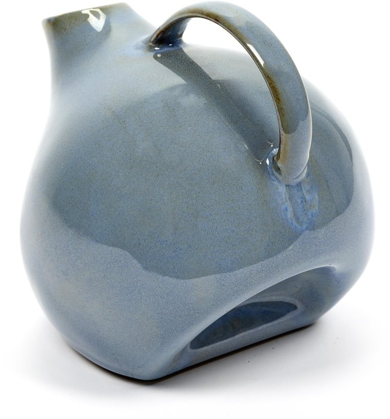 Carafe inclinée en grès bleu gris L - Serax - The Cool Republic