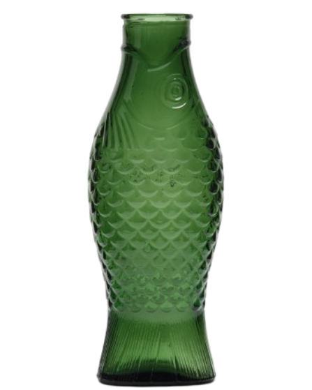 Caraffa pesce in vetro verde scuro 85cl Fish - Serax