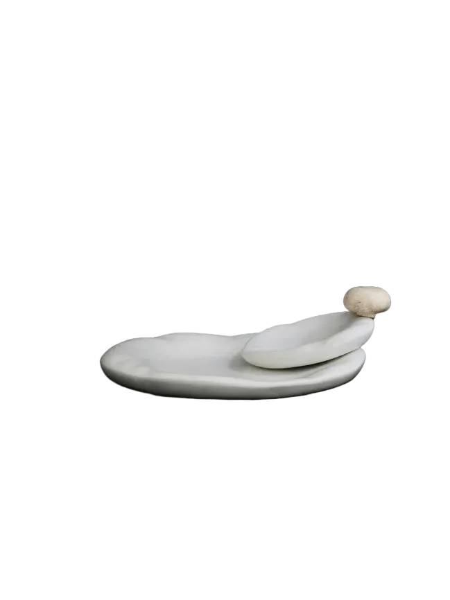 Centre de table blanc L Canova - Moustache - The Cool Republic