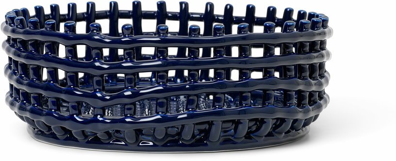 Centre de table bleu en céramique - Ferm living - The Cool Republic