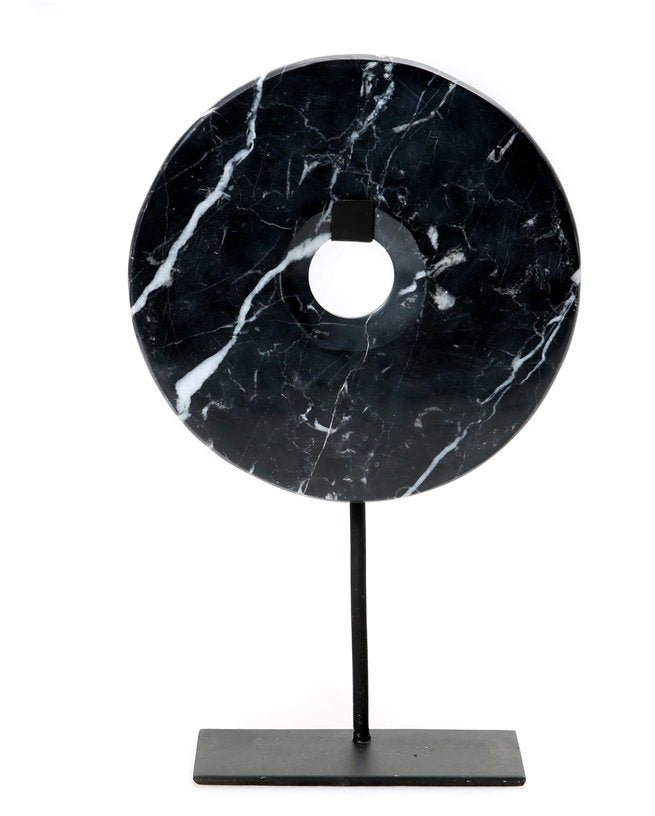 Cercle en marbre noir décoratif L - Bazar Bizar - The Cool Republic