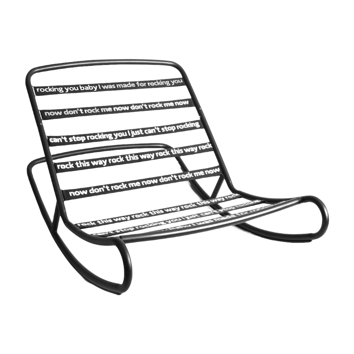 Chaise à bascule pour pouf Original noire Rock'n'Roll - Fatboy - The Cool Republic