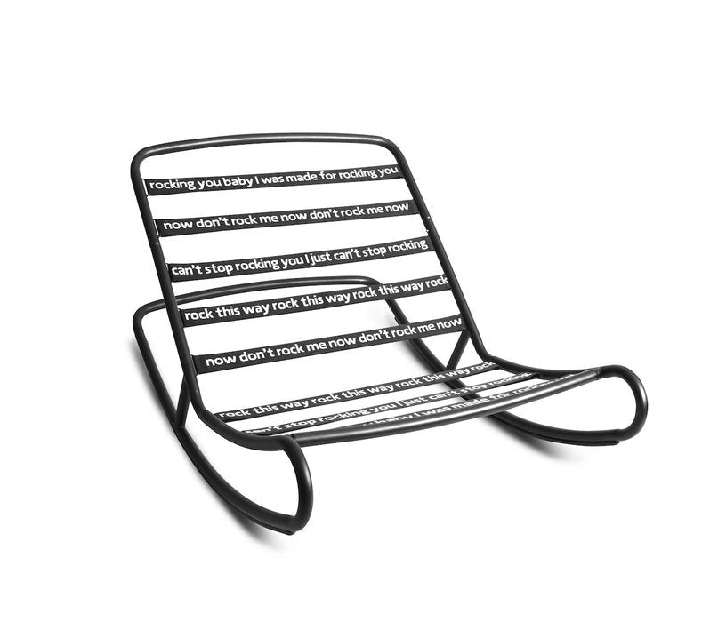 Chaise à bascule pour pouf Original noire Rock'n'Roll - Fatboy - The Cool Republic
