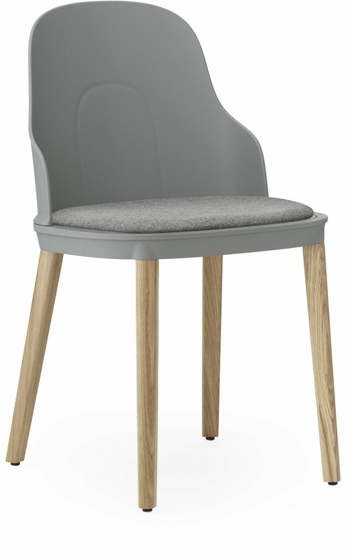 Chaise à l'assise en tissu MLF gris et au piètement en chêne Allez Grey - Normann Copenhagen - The Cool Republic
