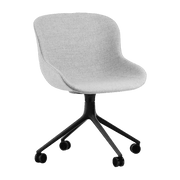 Chaise à roulettes pivotante 4W Full Uph. Alu noir Hyg - Normann Copenhagen - The Cool Republic