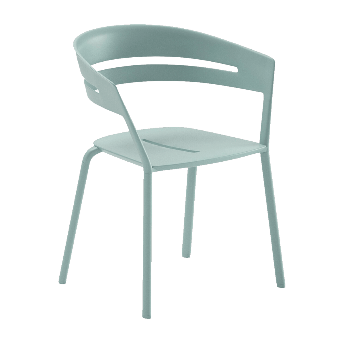 Chaise avec accoudoir en aluminium bleu clair 53 x 61 cm Ria - Fast Spa - The Cool Republic