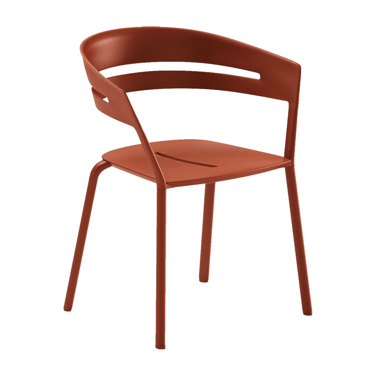 Chaise avec accoudoir en aluminium terracotta 53 x 61 cm Ria - Fast Spa - The Cool Republic
