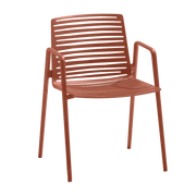 Chaise avec accoudoir en aluminium terracotta 56 x 58 cm Zebra - Fast Spa - The Cool Republic