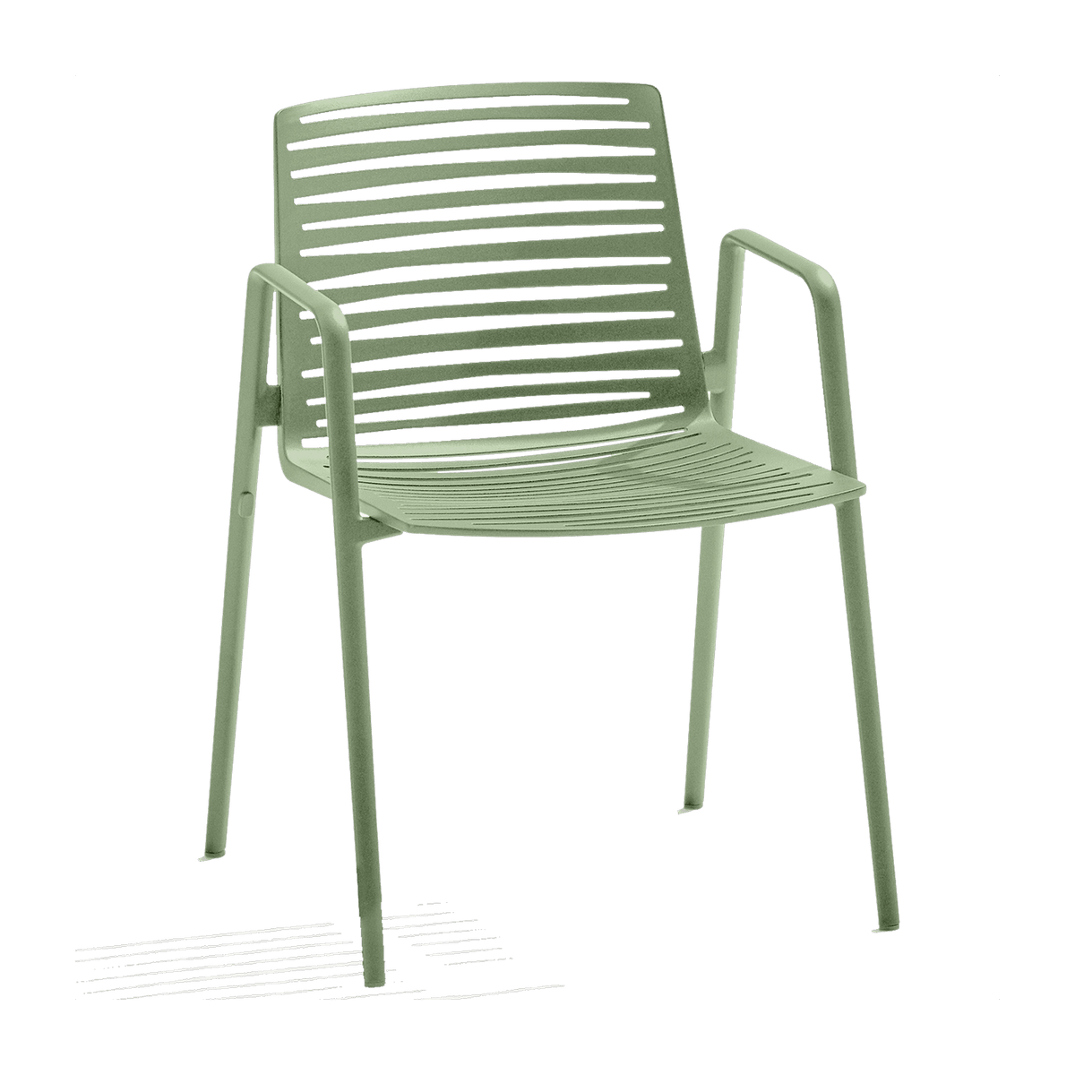 Chaise avec accoudoir en aluminium vert 56 x 58 cm Zebra - Fast Spa - The Cool Republic