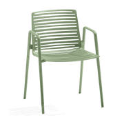 Chaise avec accoudoir en aluminium vert 56 x 58 cm Zebra - Fast Spa - The Cool Republic