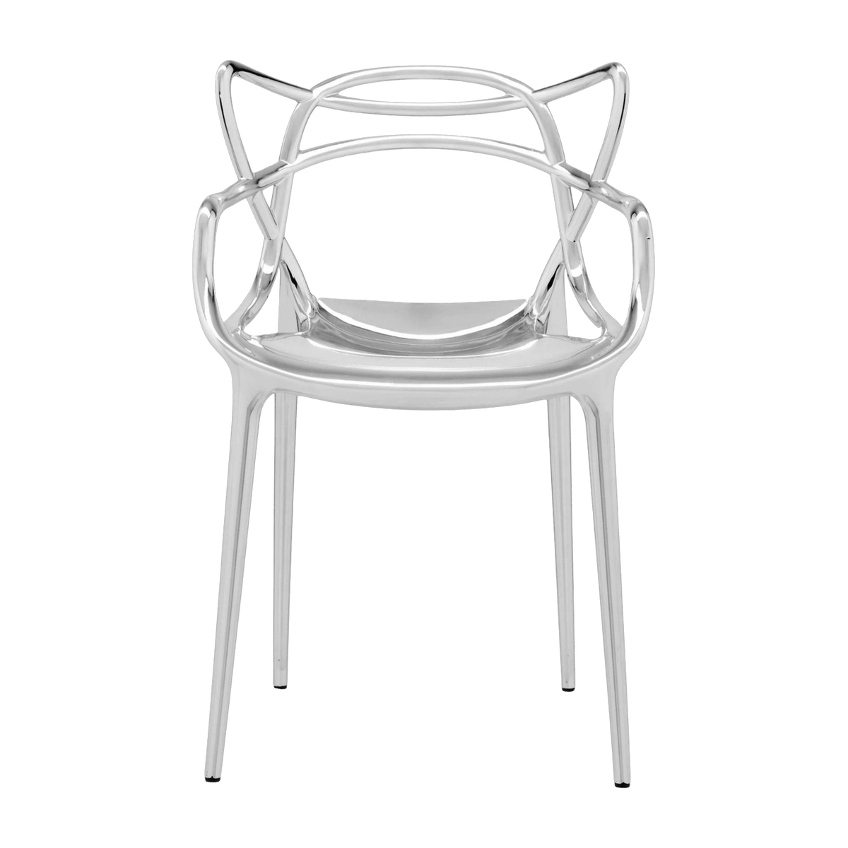 Chaise avec accoudoirs argentée Masters - Kartell - The Cool Republic