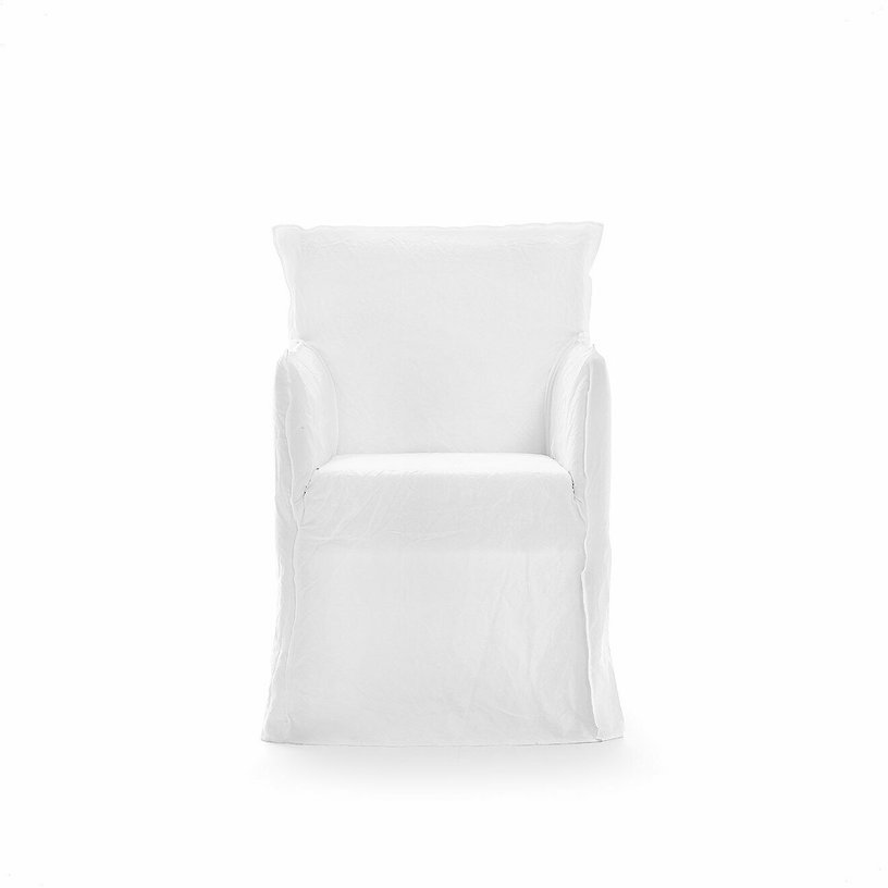 Chaise avec accoudoirs blanche Ghost 25 - Gervasoni - The Cool Republic