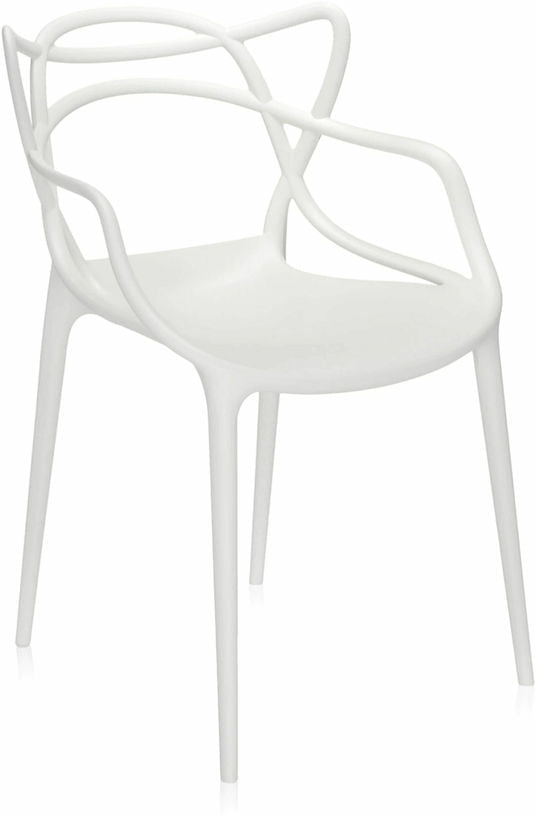 Chaise avec accoudoirs blanche Masters - Kartell - The Cool Republic