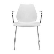 Chaise avec accoudoirs blanche Maui - Kartell - The Cool Republic