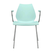 Chaise avec accoudoirs bleu clair Maui - Kartell - The Cool Republic