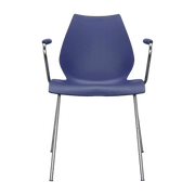 Chaise avec accoudoirs bleue Maui - Kartell - The Cool Republic