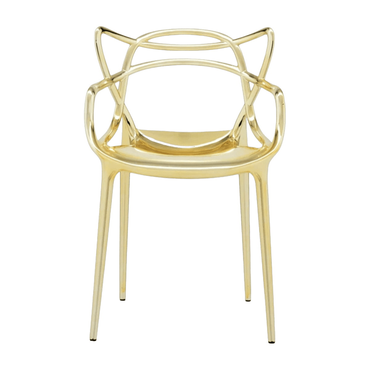 Chaise avec accoudoirs dorée Masters - Kartell - The Cool Republic