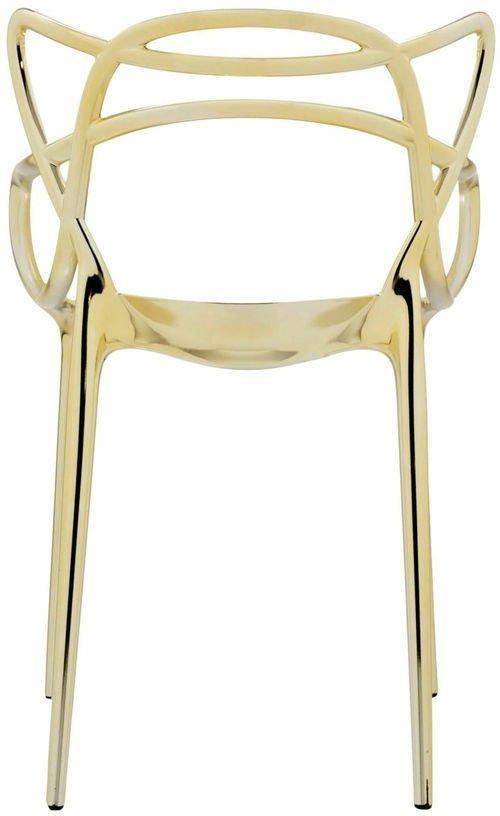 Chaise avec accoudoirs dorée Masters - Kartell - The Cool Republic