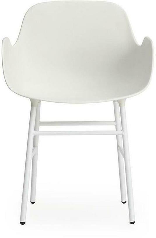 Chaise avec accoudoirs en acier et pp blanc Form - Normann Copenhagen - The Cool Republic