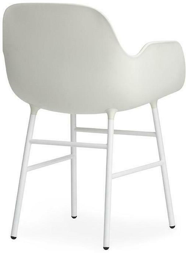 Chaise avec accoudoirs en acier et pp blanc Form - Normann Copenhagen - The Cool Republic