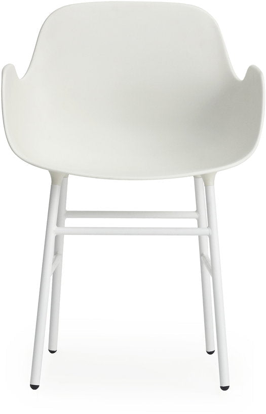 Chaise avec accoudoirs en acier et pp blanc Form - Normann Copenhagen - The Cool Republic