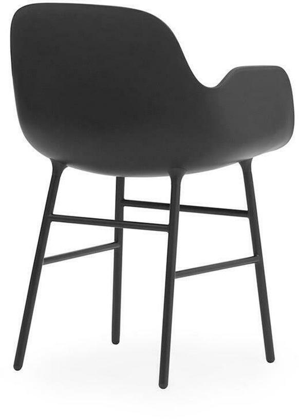 Chaise avec accoudoirs en acier et pp noir Form - Normann Copenhagen - The Cool Republic